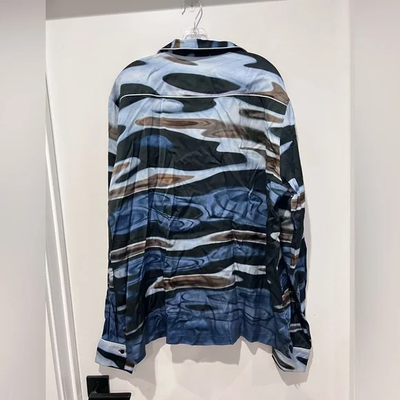 BLUE SKY INNabstract-print long-sleeved shirt